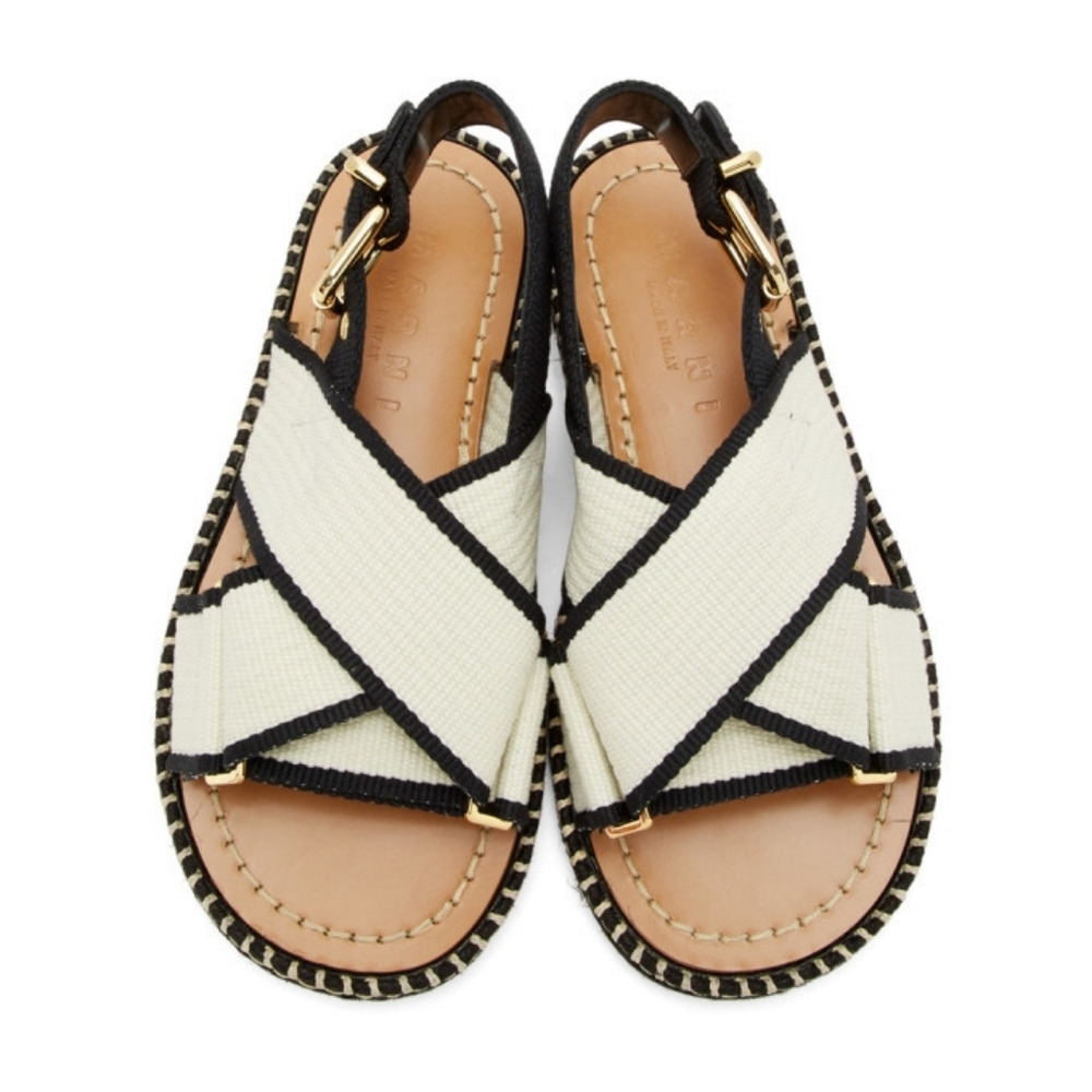 NWOT Marni Cream Fussbette Sandals